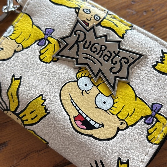 Nickelodeon Rugrats Angelica & Cynthia Zipper Wallet ID Flap Cards Key Chain - Picture 9 of 9